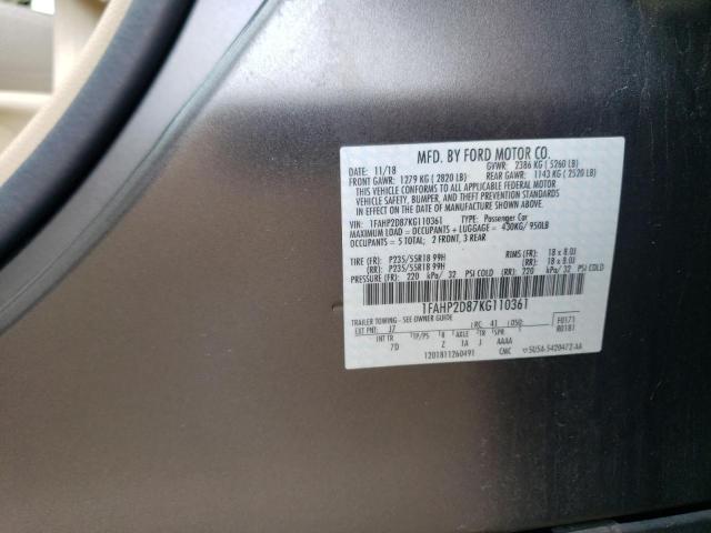 2019 FORD TAURUS SE - 1FAHP2D87KG110361