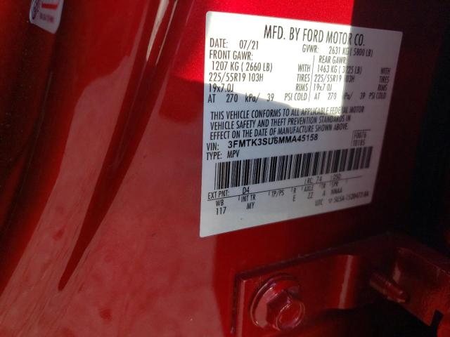 2021 FORD MUSTANG MA - 3FMTK3SU6MMA45158