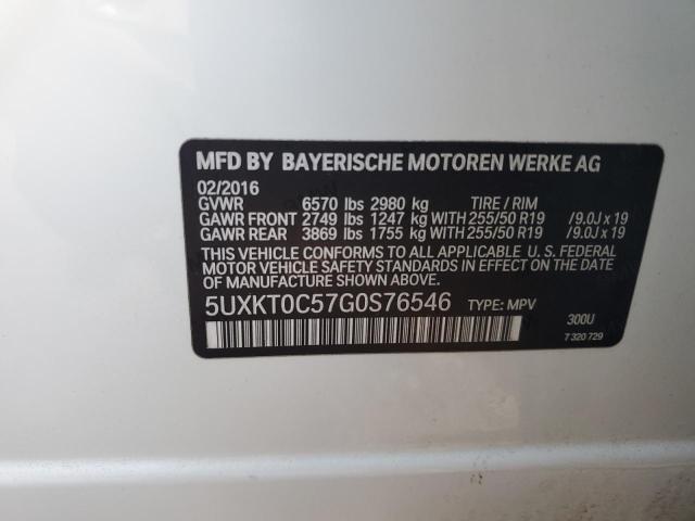 2016 BMW X5 XDR40E - 5UXKT0C57G0S76546