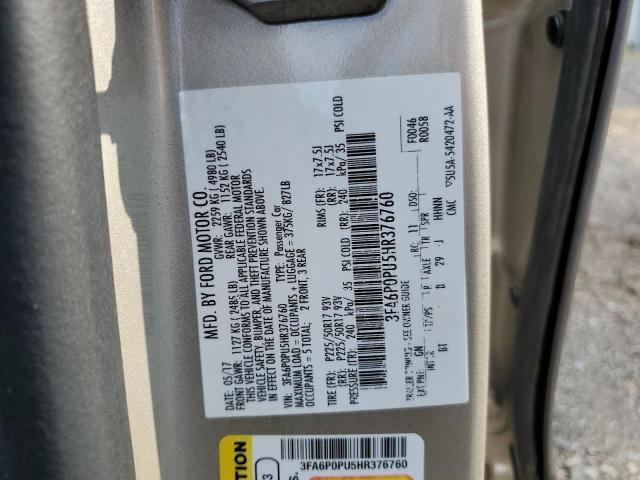 VIN 3FA6P0PU5HR376760 2017 Ford Fusion, Se Phev no.12