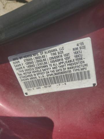 2005 HONDA ODYSSEY LX 5FNRL38285B095700  66348094