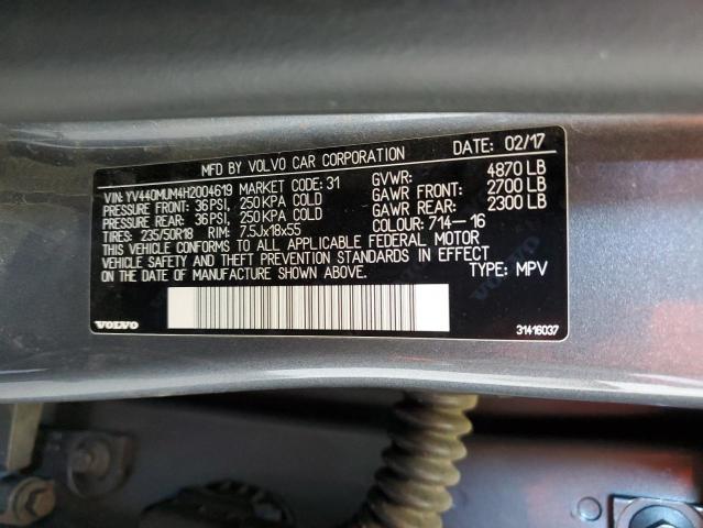2017 VOLVO S60 CROSS YV440MUM4H2004619