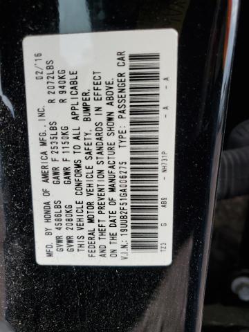 2016 ACURA TLX TECH - 19UUB2F51GA006275