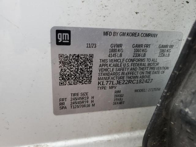 2024 CHEVROLET TRAX 2RS KL77LJE22RC182427