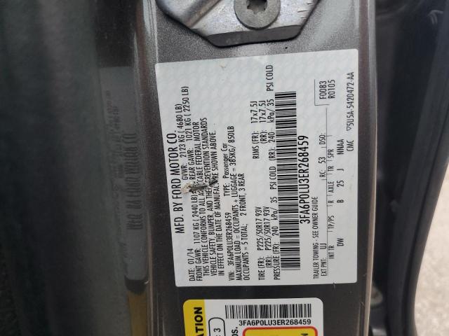 VIN 3FA6P0LU3ER268459 2014 Ford Fusion, Se Hybrid no.12