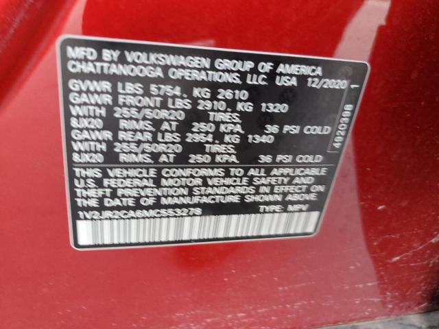 2021 VOLKSWAGEN ATLAS SE - 1V2JR2CA6MC553278