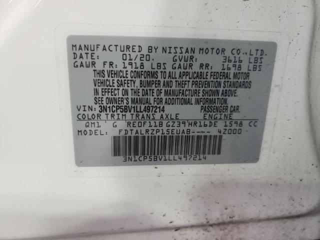 2020 NISSAN KICKS S - 3N1CP5BV1LL497214