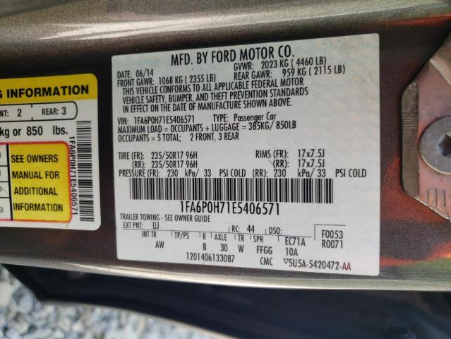 VIN 1FA6P0H71E5406571 2014 Ford Fusion, SE no.12