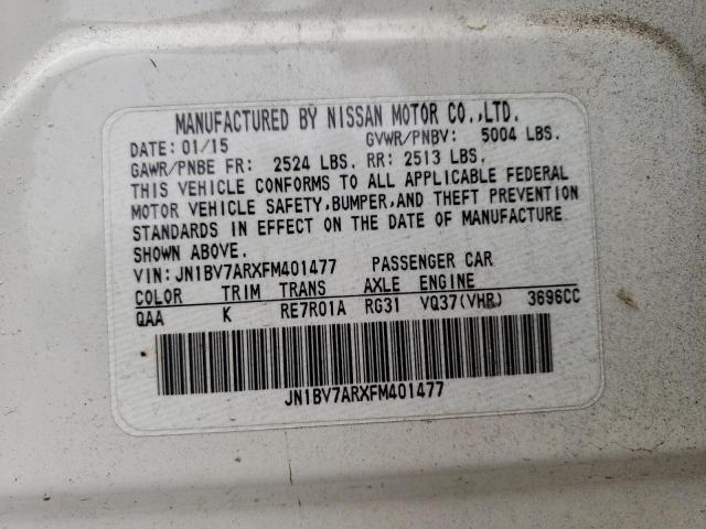 2015 INFINITI Q50 BASE - JN1BV7ARXFM401477
