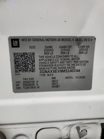 2021 CHEVROLET EQUINOX PR 3GNAXXEV9MS140244  69675734