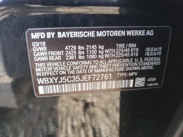 VIN WBXYJ5C35JEF72761 2018 BMW X2, Xdrive28I no.13