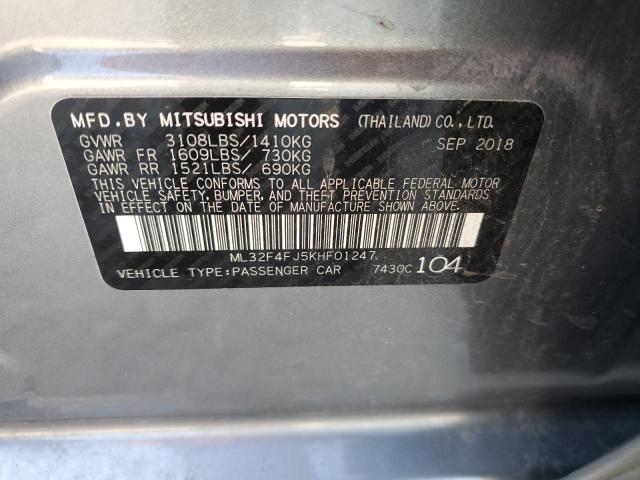 2019 MITSUBISHI MIRAGE G4 - ML32F4FJ5KHF01247