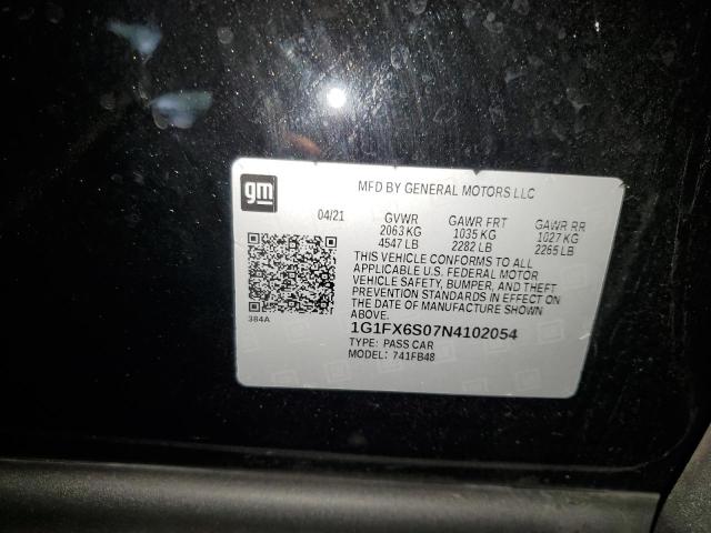 2022 CHEVROLET BOLT EV 2L - 1G1FX6S07N4102054