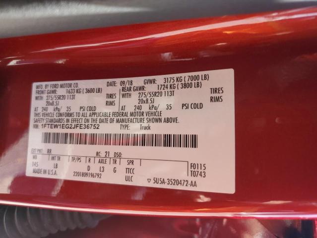 2018 FORD F150 SUPER - 1FTEW1EG2JFE36752