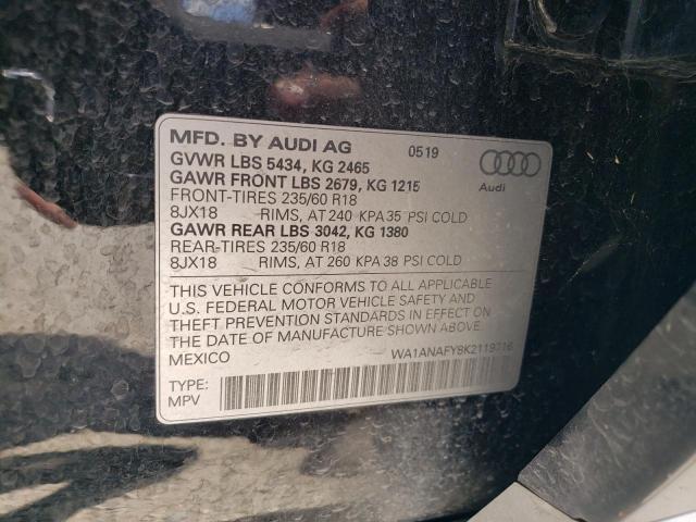 2019 AUDI Q5 PREMIUM WA1ANAFY8K2119716  65732724