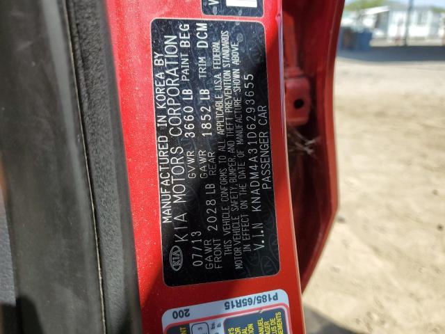 VIN KNADM4A31D6293655 2013 KIA Rio, LX no.12