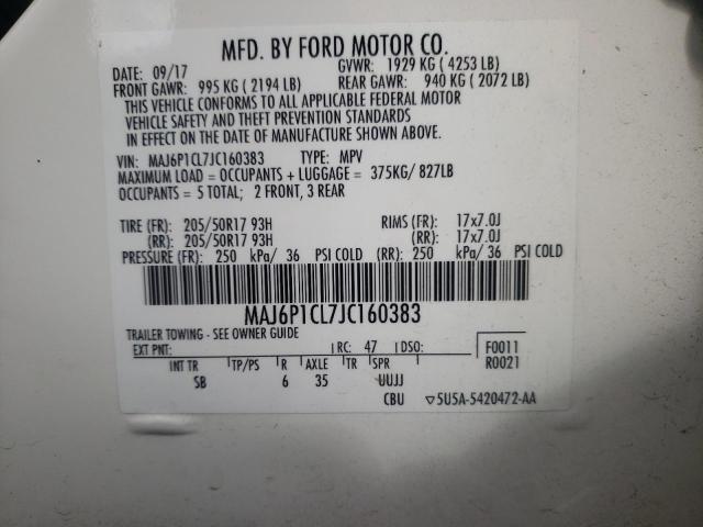 2018 FORD ECOSPORT S - MAJ6P1CL7JC160383
