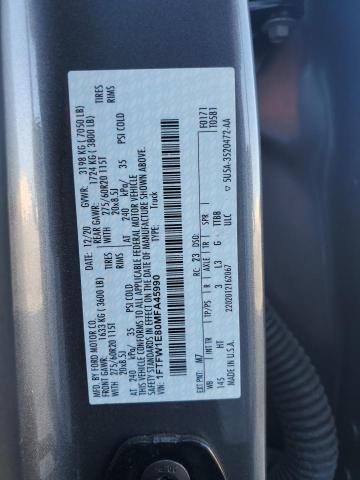 2021 FORD F150 SUPER - 1FTFW1E80MFA45990