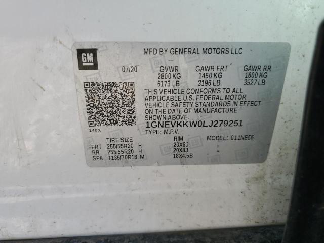 2020 CHEVROLET TRAVERSE P - 1GNEVKKW0LJ279251