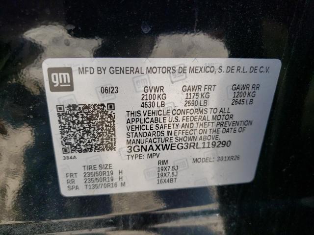 2024 CHEVROLET EQUINOX RS - 3GNAXWEG3RL119290