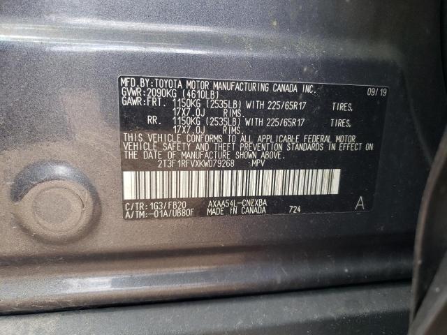 2019 TOYOTA RAV4 LE - 2T3F1RFVXKW079268