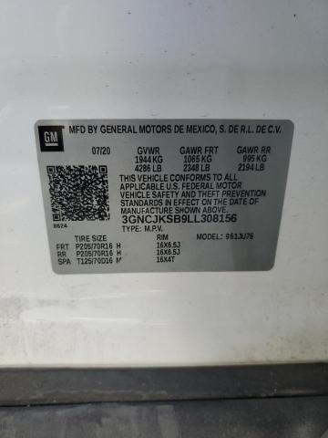 2020 CHEVROLET TRAX LS - 3GNCJKSB9LL308156