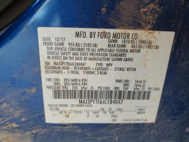2018 FORD ECOSPORT S - MAJ3P1TE6JC184047