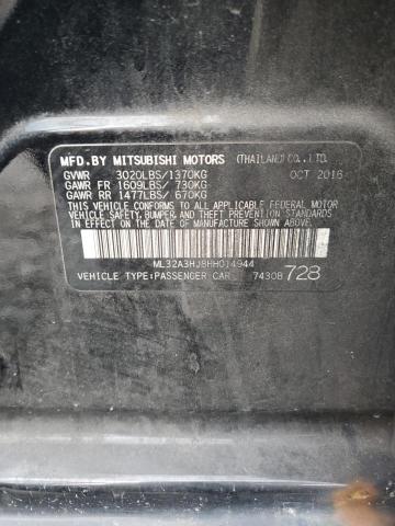 2017 MITSUBISHI MIRAGE ES - ML32A3HJ8HH014944