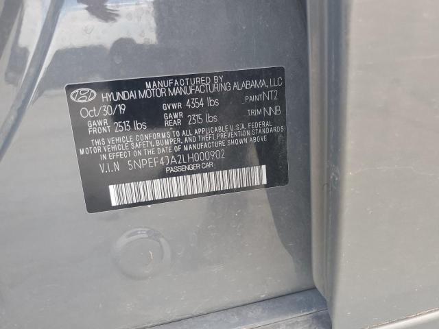 2020 HYUNDAI SONATA SEL - 5NPEF4JA2LH000902
