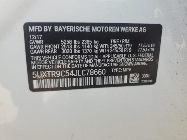 VIN 5UXTR9C54JLC78660 2018 BMW X3, Xdrive30I no.13