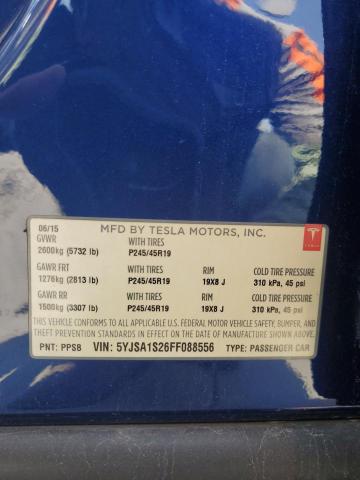 2015 TESLA MODEL S 70 - 5YJSA1S26FF088556