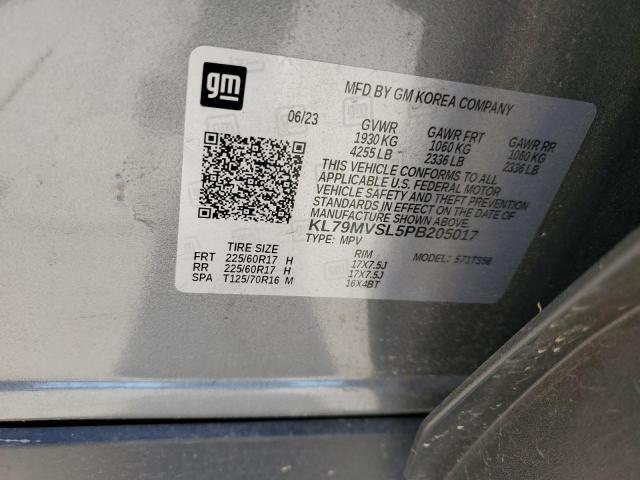 2023 CHEVROLET TRAILBLAZR KL79MVSL5PB205017