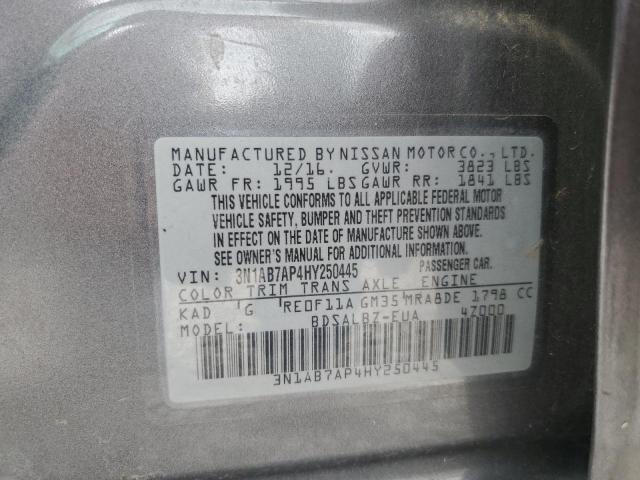 2017 NISSAN SENTRA S - 3N1AB7AP4HY250445