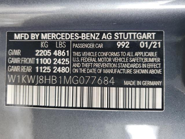 2021 MERCEDES-BENZ C 63 AMG-S W1KWJ8HB1MG077684  68892704