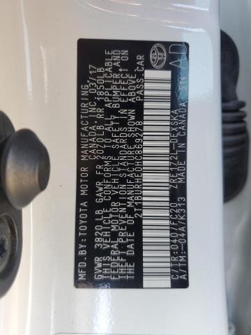 2017 TOYOTA COROLLA L - 2T1BURHE0HC869278