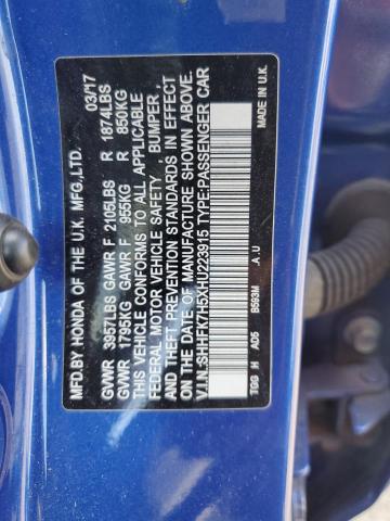 2017 HONDA CIVIC EX - SHHFK7H5XHU223915