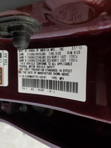 2015 HONDA CR-V EXL - 5J6RM4H77FL108797