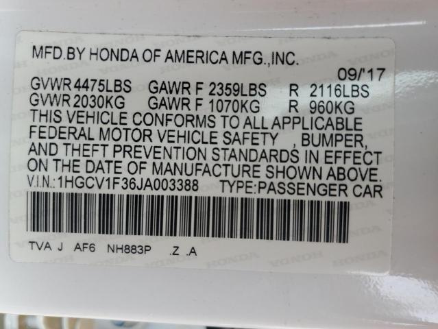 2018 HONDA ACCORD SPO - 1HGCV1F36JA003388
