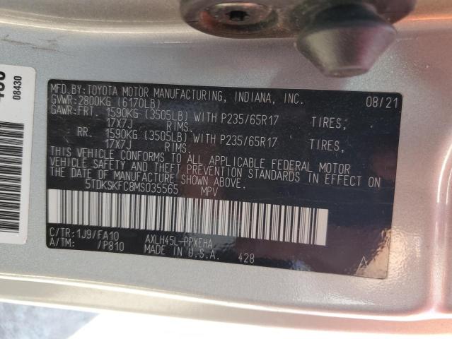 VIN 5TDKSKFC8MS035565 2021 Toyota Sienna, LE no.13