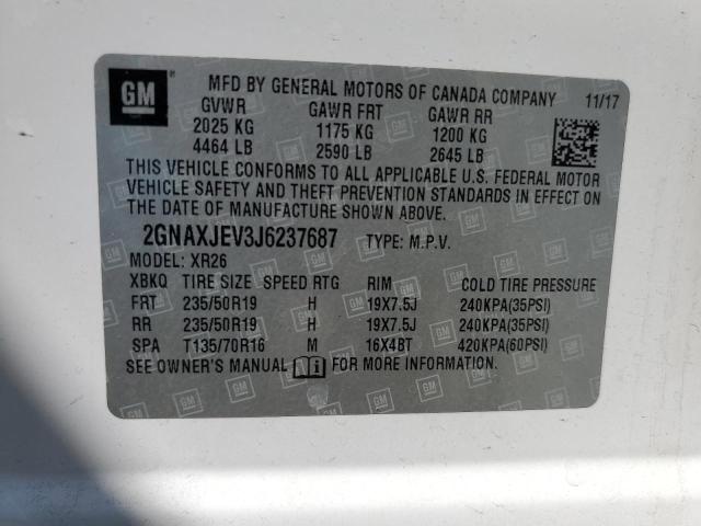 2018 CHEVROLET EQUINOX LT - 2GNAXJEV3J6237687
