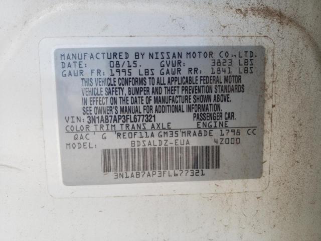 2015 NISSAN SENTRA S - 3N1AB7AP3FL677321