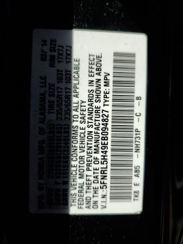 VIN 5FNRL5H49EB094827 2014 Honda Odyssey, EX no.13