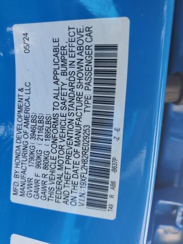 2024 HONDA CIVIC SPOR - 19XFL2H82RE029253