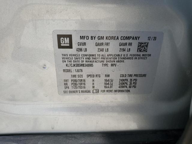 2021 CHEVROLET TRAX LS - KL7CJKSB5MB348985