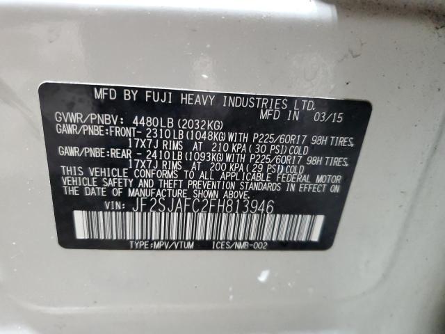 2015 SUBARU FORESTER JF2SJAFC2FH813946