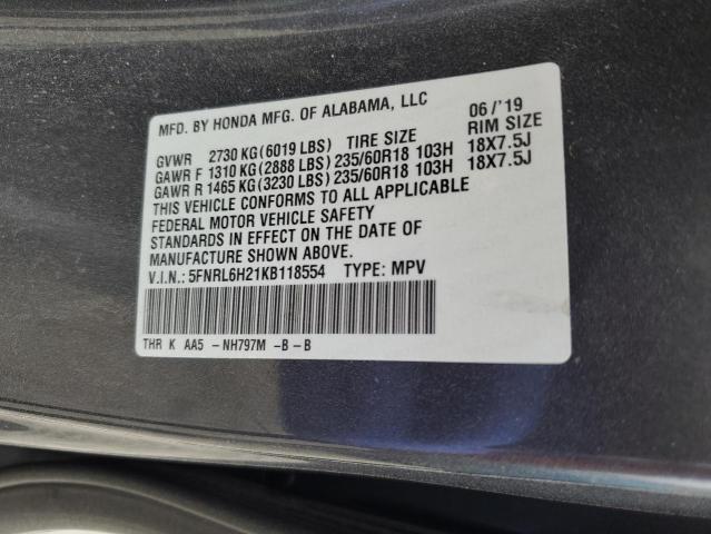 2019 HONDA ODYSSEY LX - 5FNRL6H21KB118554