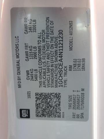 2022 CHEVROLET COLORADO L - 1GCHSCEA4N1121230