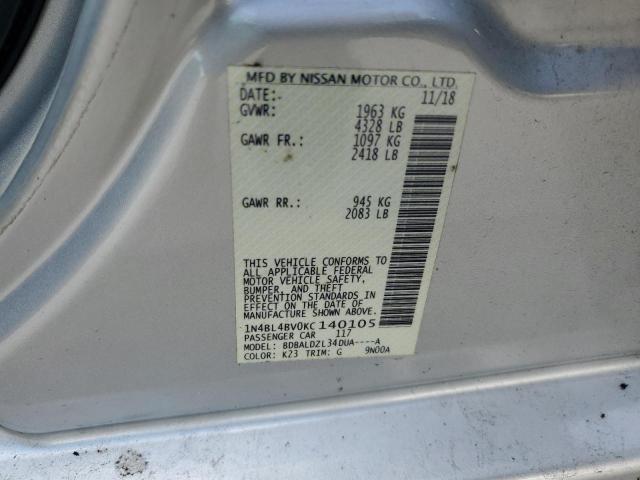 2019 NISSAN ALTIMA S - 1N4BL4BV0KC140105