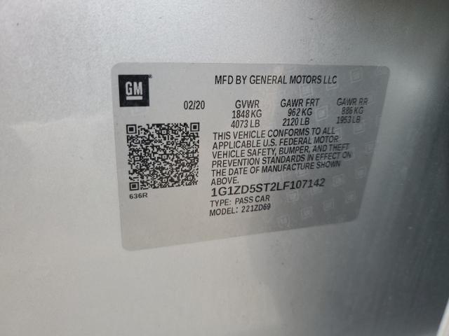 2020 CHEVROLET MALIBU LT - 1G1ZD5ST2LF107142