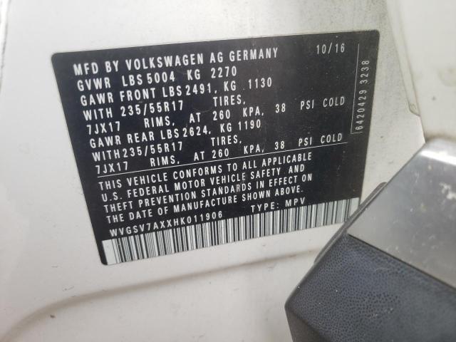 2017 VOLKSWAGEN TIGUAN WOL - WVGSV7AXXHK011906